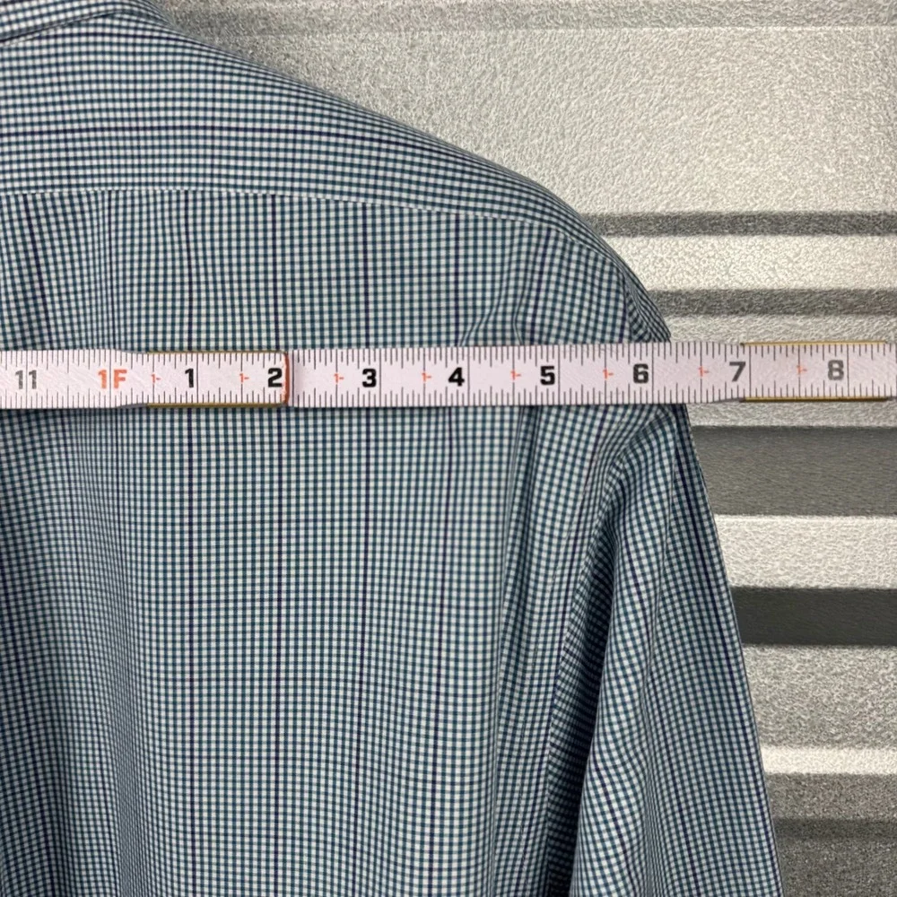 Brooks Brothers Regent Non-Iron Supima Cotton Blue Gingham Dress Shirt 17-34 - Picture 9 of 11